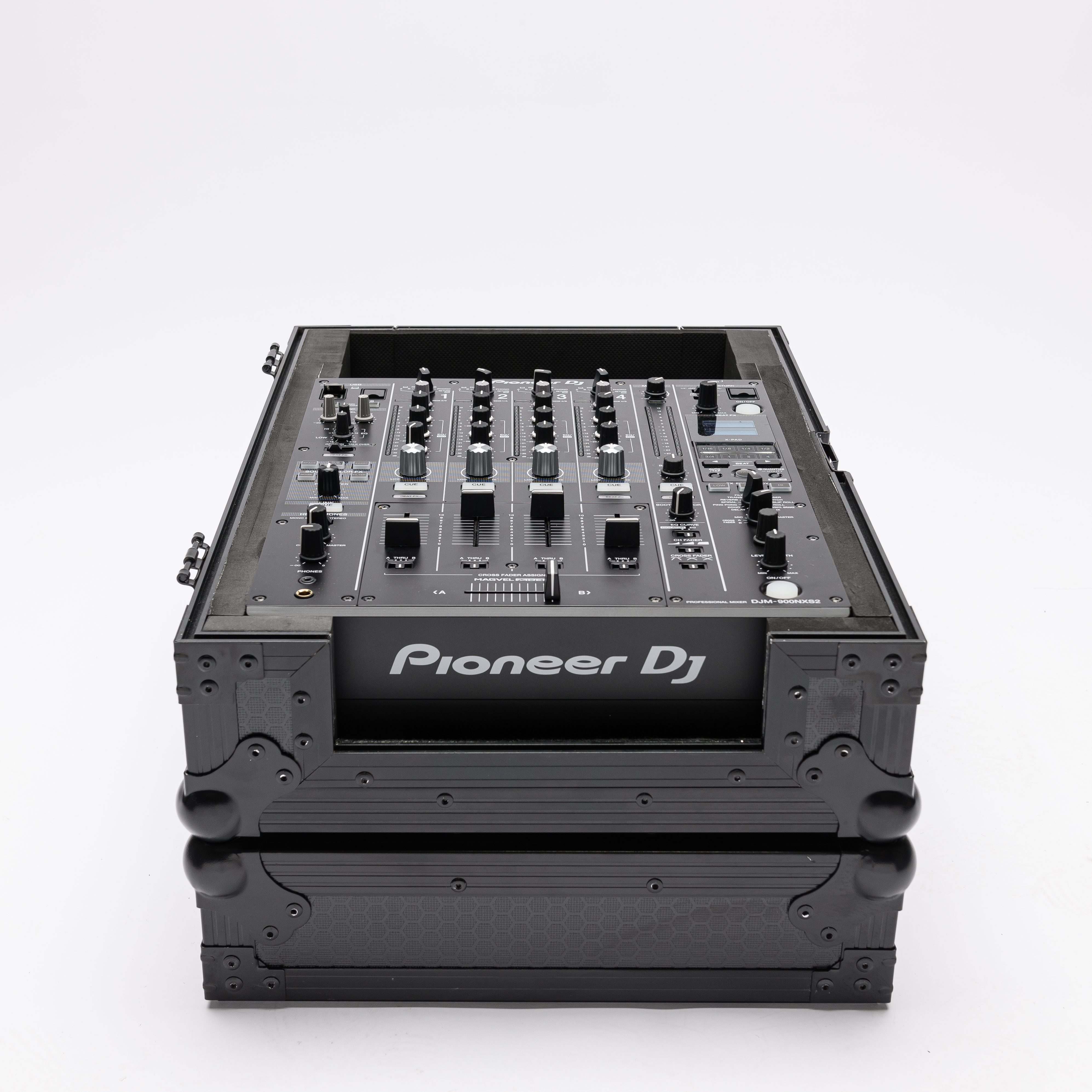 DJ-Mixer, Vierkanal-Mixer, Flightcase, Schwarz, Drehregler